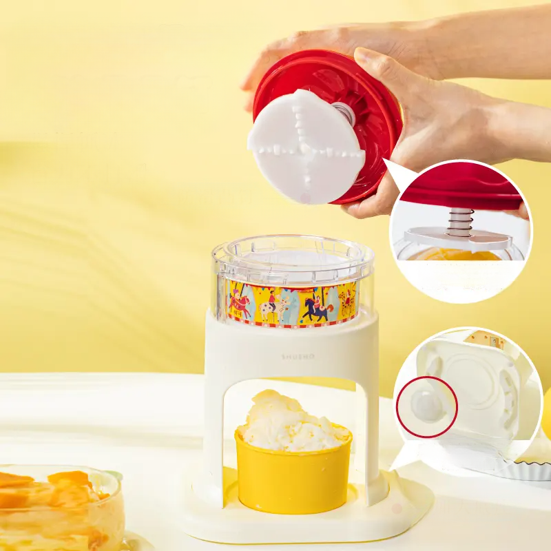 Carousel Safe Hand-Crank Ice Shaver: Rapid, Dense Ice with Secure Operation