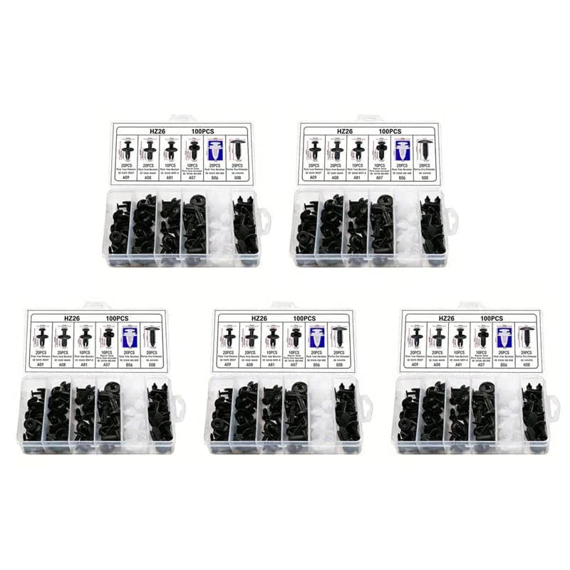 ⚙️ 100pcs Universal Expansion Screw Clips Set – Multi-Size, Strong Grip & Easy Installation 🛠️🚗
