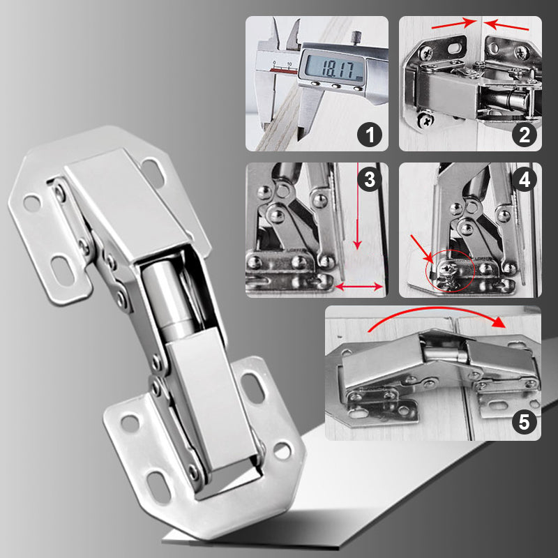 🔥Limited time 50% OFF 🔥Easy installation of bridge-shaped door hinges -Cabinet hinges