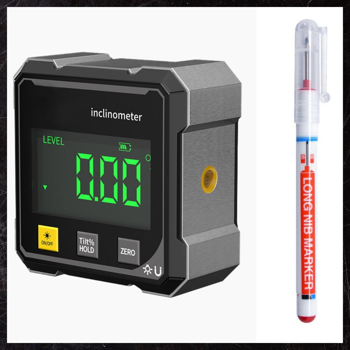 📐 50% OFF NOW!🔥4-Side Magnetic Digital Angle Gauge - Laser Precision & Multi-Surface Use, Perfect for Woodworking and Construction ✨