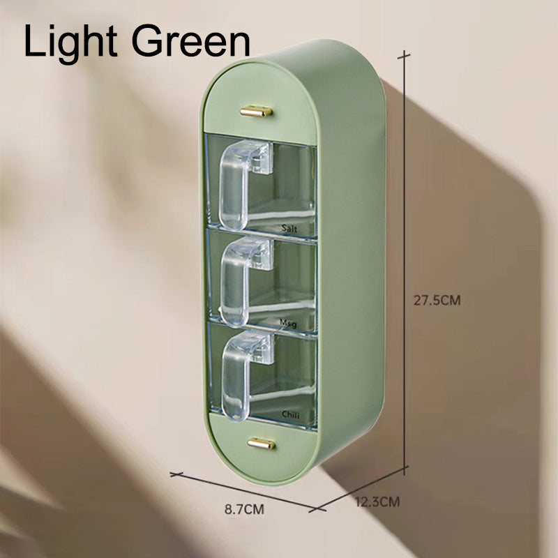 Drill-free Kitchen Wall Mount Seasoning Box with 5 Tier