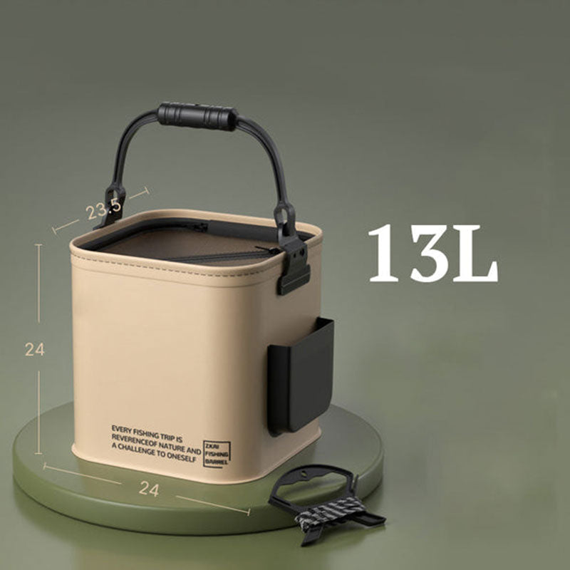 Multifunctional Foldable Fish Bucket With Cover
