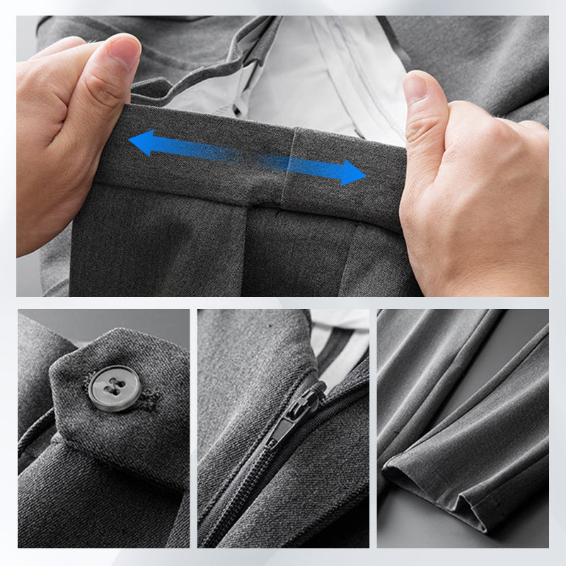 🔥2025 HOT SALE🔥 Business Casual Dress Pants with Adjusting Elastic Band