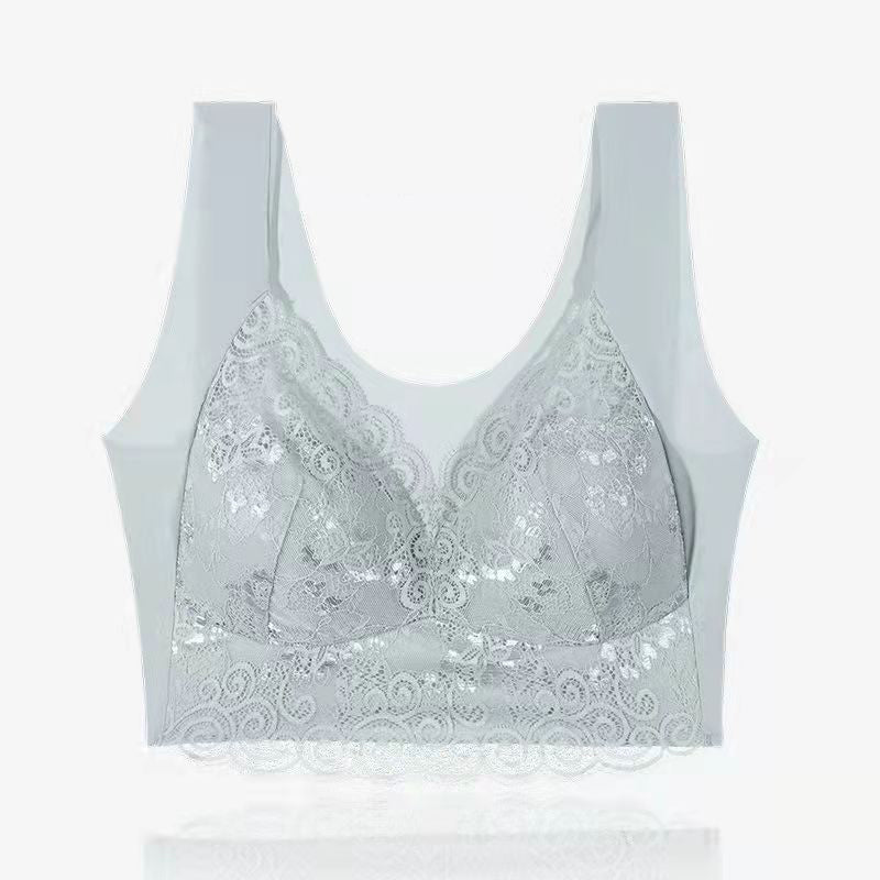 Lace Wireless Gathering Bra