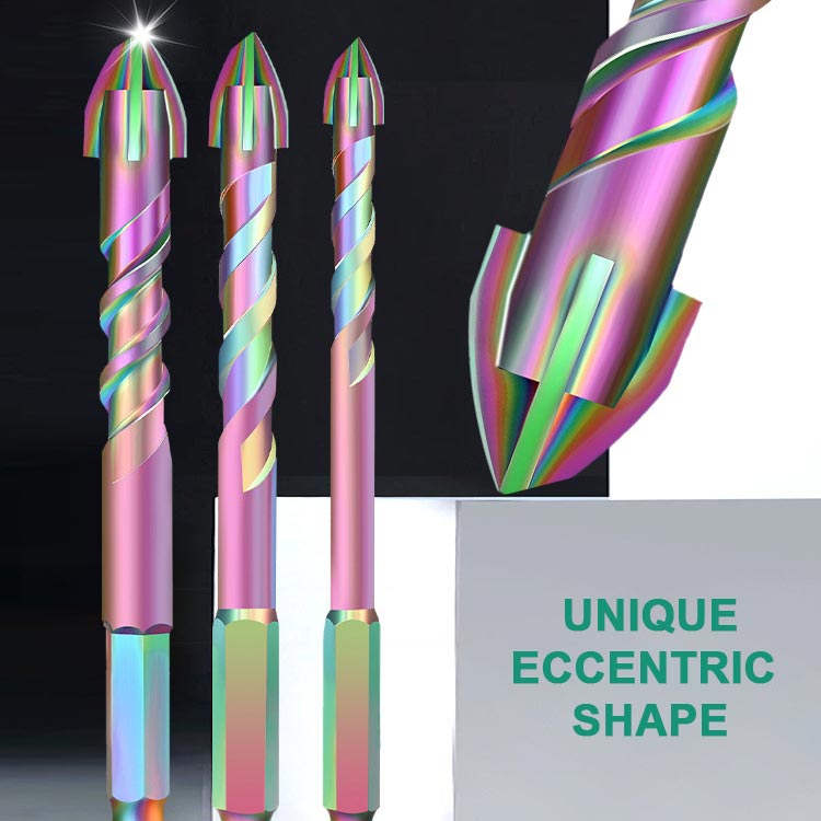 50%OFF💥 4pcs Titanium Coated Spiral Four-blade Eccentric Drill Bits