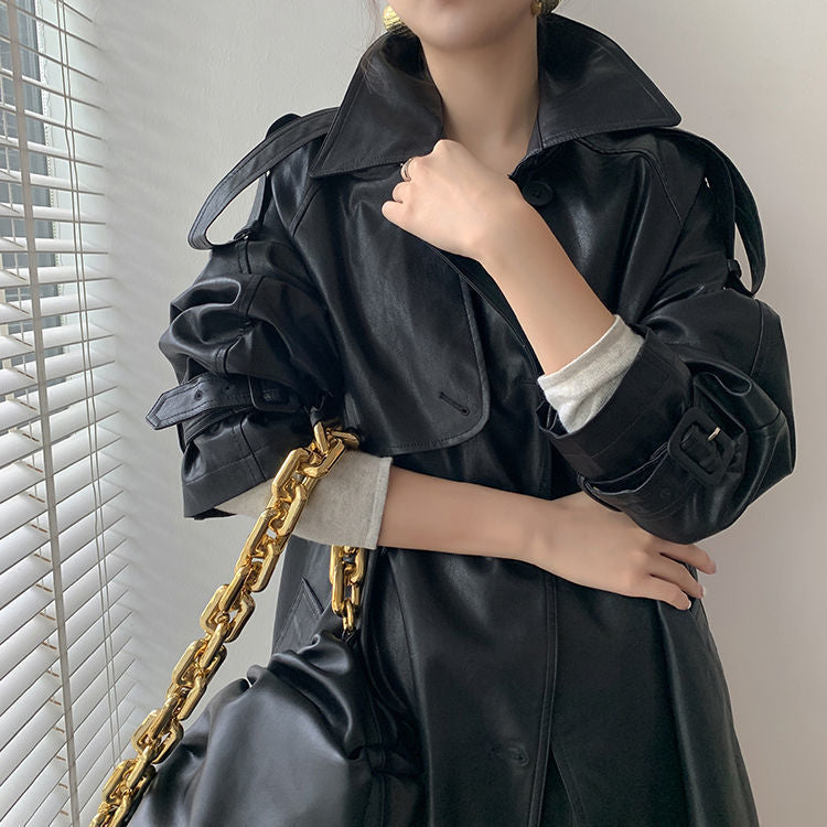 Women's Vintage Leather Coat