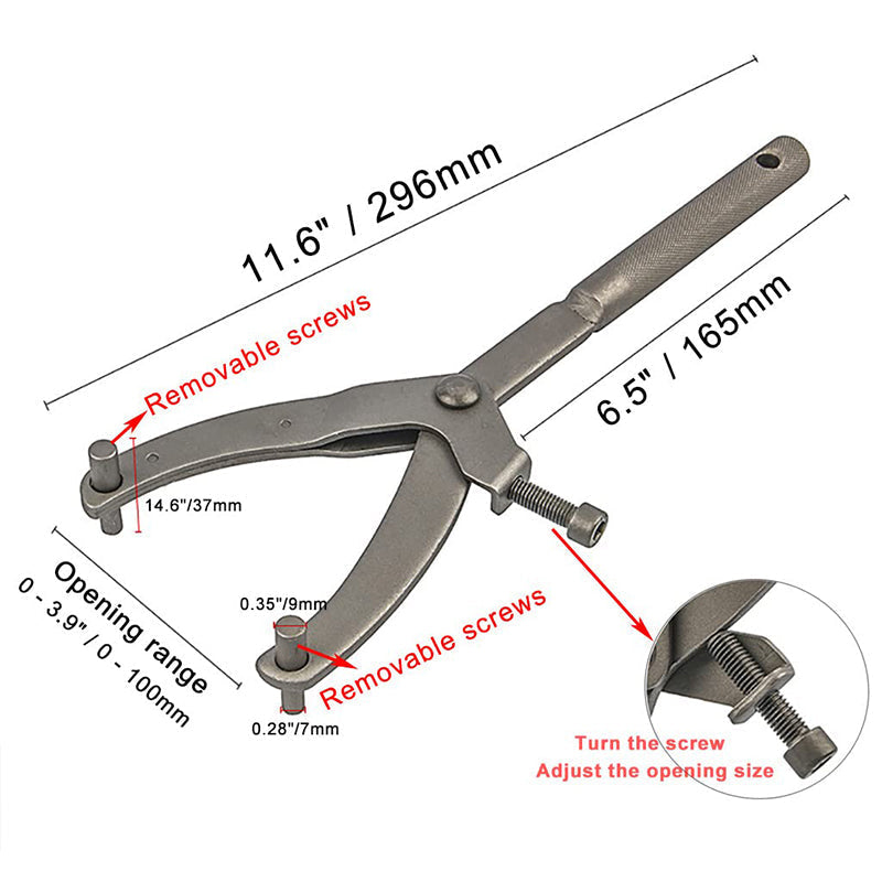 Multi-Functional Y-Shaped Motorcycle Flywheel Wrench