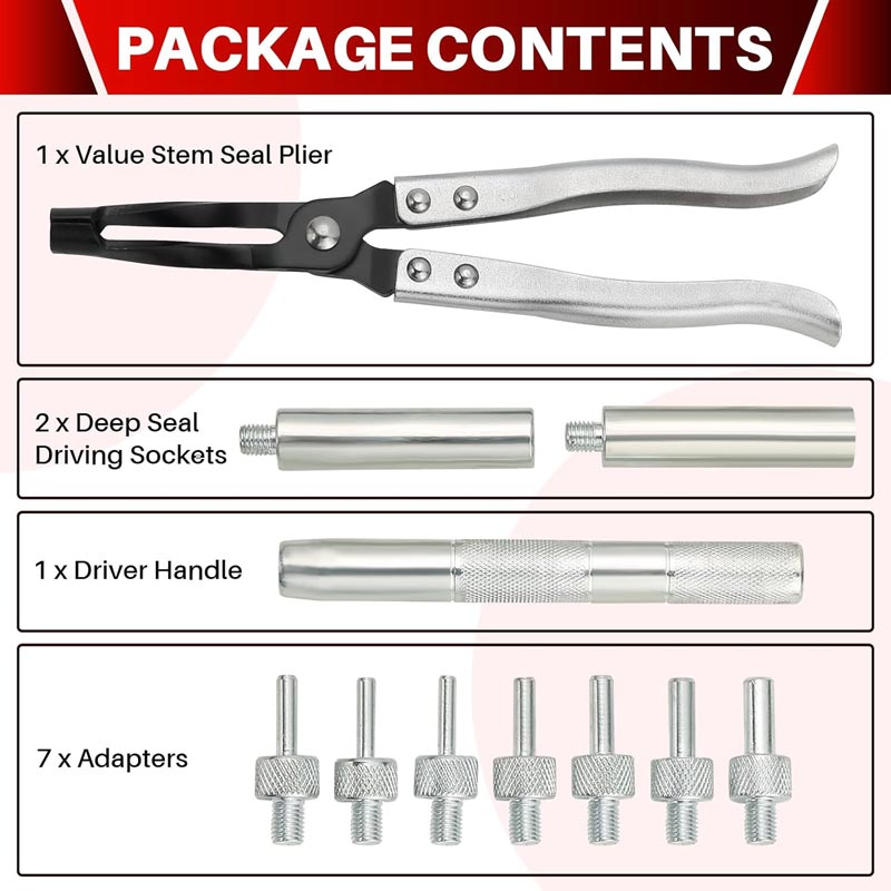 11pcs Valve Stem Seal Remover and Installer Tool Set