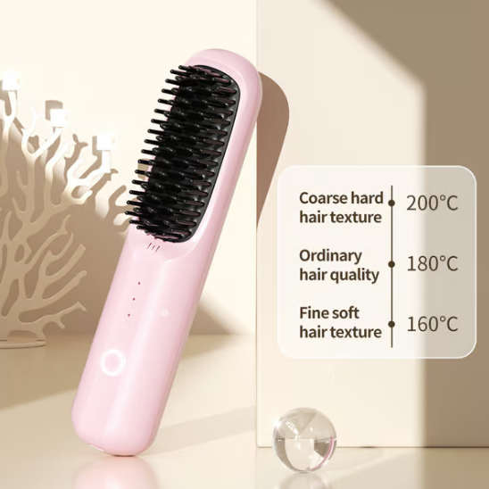 USB cordless negative ion hair straightener