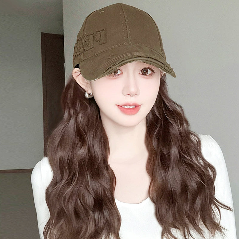 Baseball Cap with Hair Extensions for Women