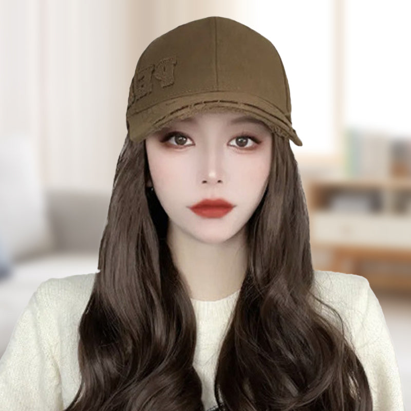 Baseball Cap with Hair Extensions for Women