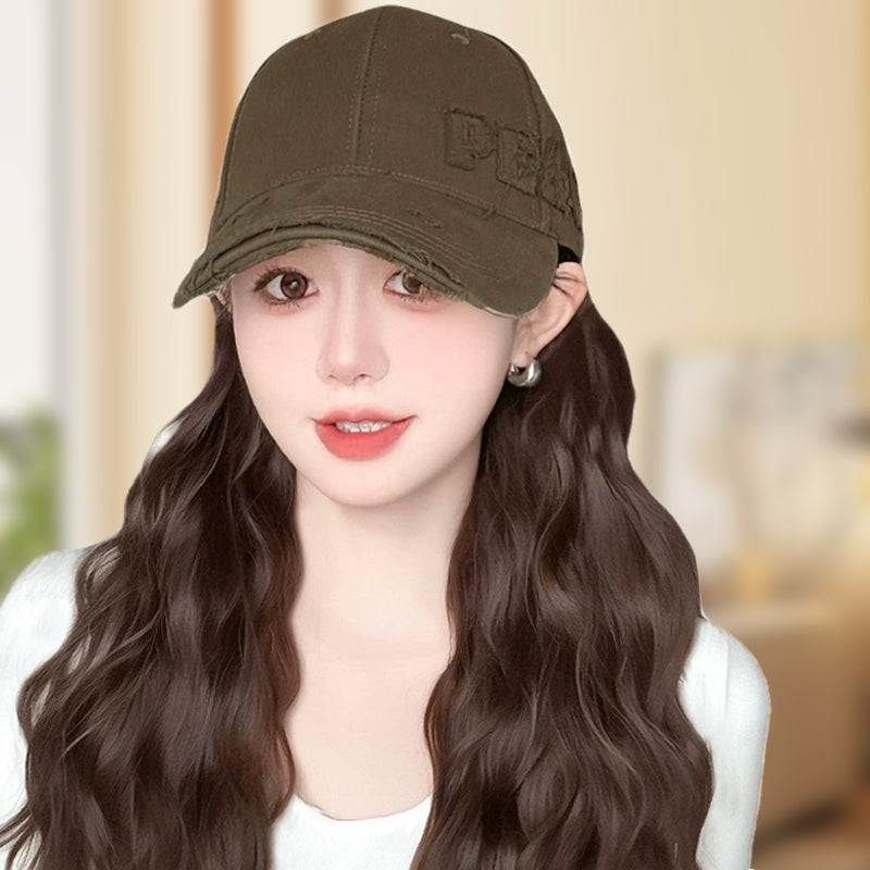 Baseball Cap with Hair Extensions for Women