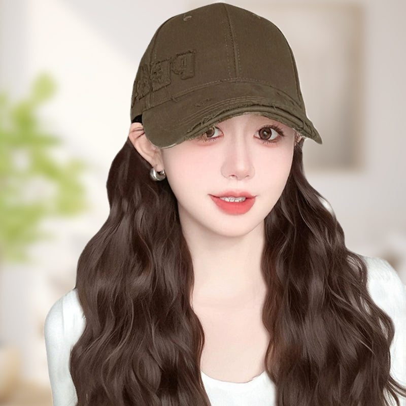 Baseball Cap with Hair Extensions for Women