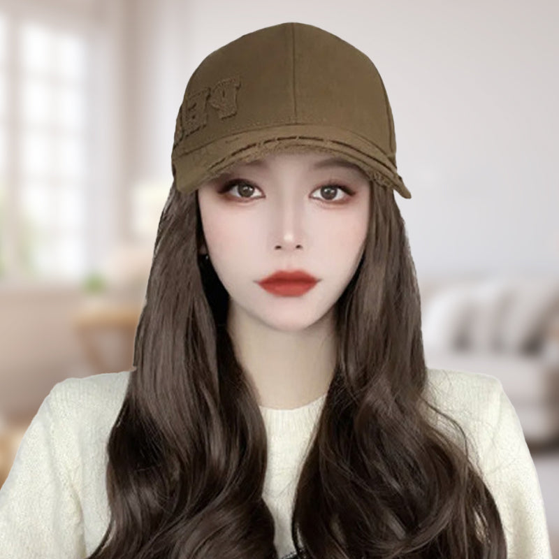 Baseball Cap with Hair Extensions for Women