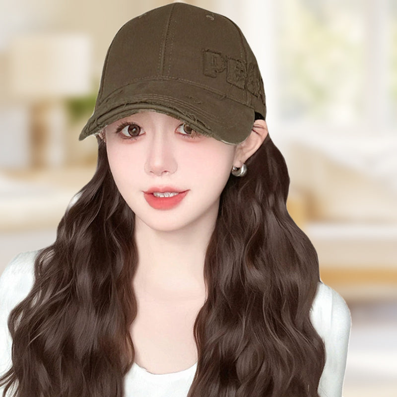 Baseball Cap with Hair Extensions for Women