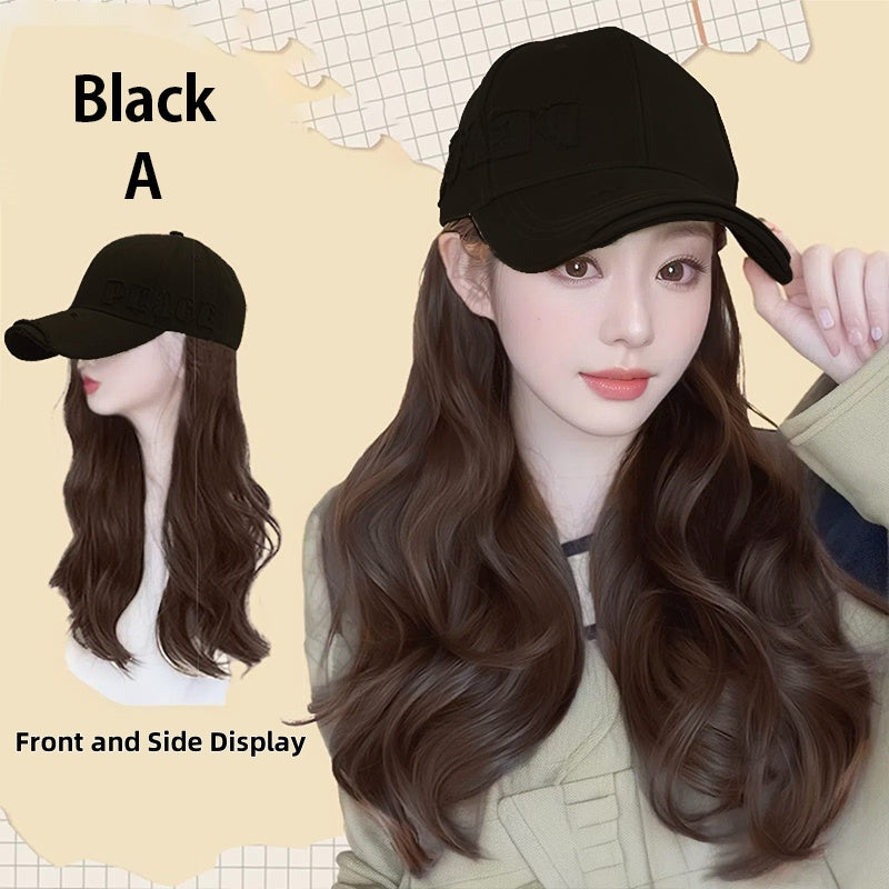Baseball Cap with Hair Extensions for Women