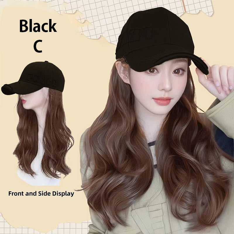 Baseball Cap with Hair Extensions for Women