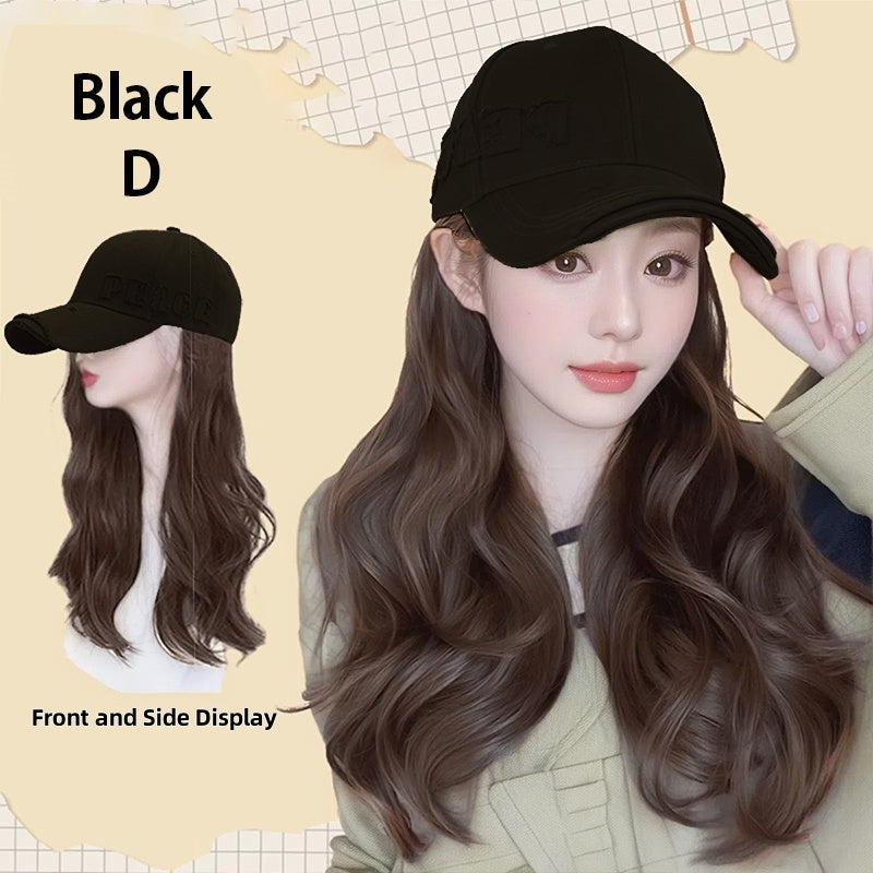 Baseball Cap with Hair Extensions for Women