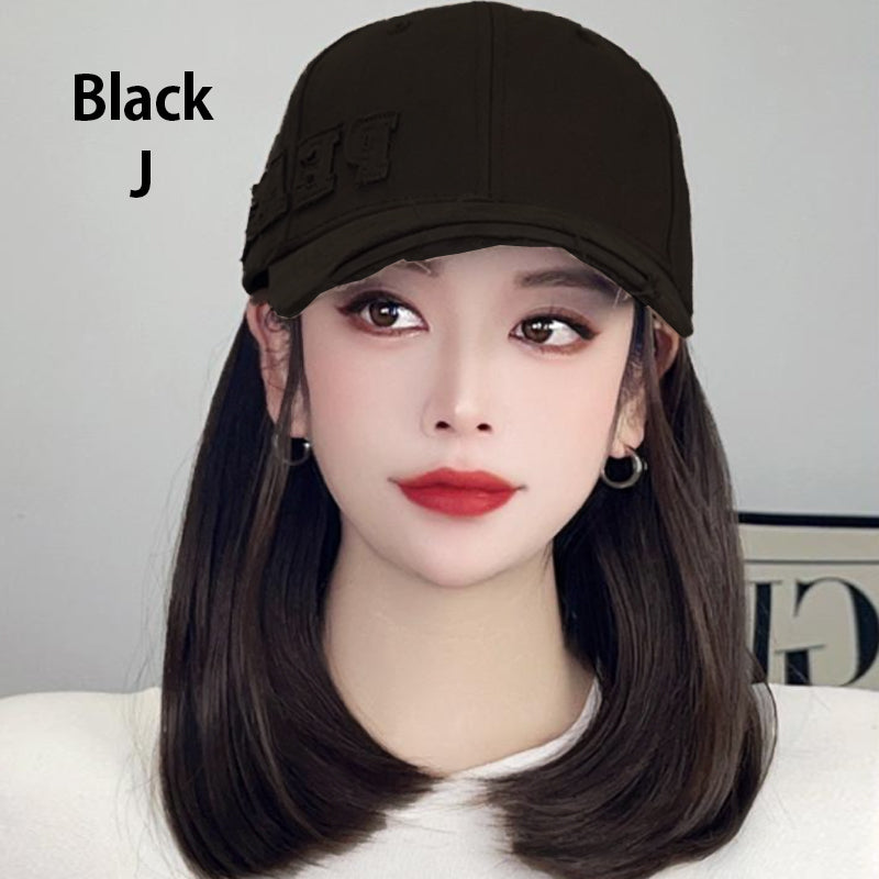 Baseball Cap with Hair Extensions for Women
