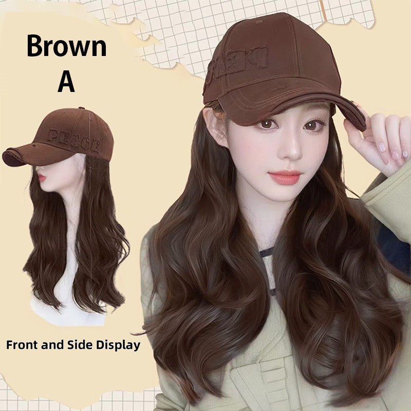 Baseball Cap with Hair Extensions for Women