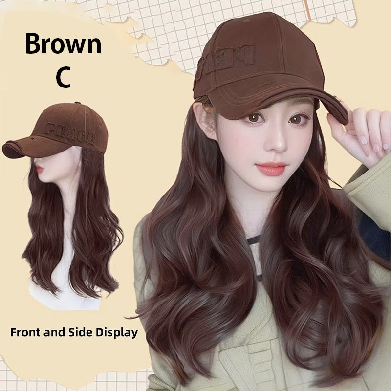 Baseball Cap with Hair Extensions for Women
