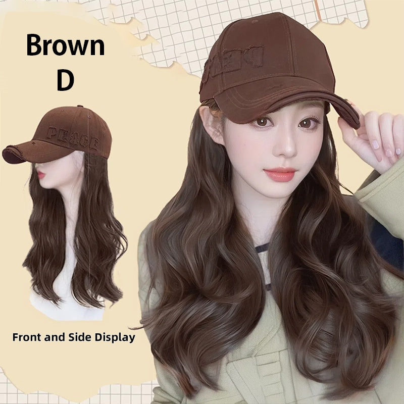 Baseball Cap with Hair Extensions for Women