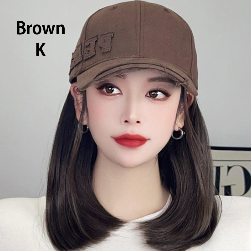 Baseball Cap with Hair Extensions for Women