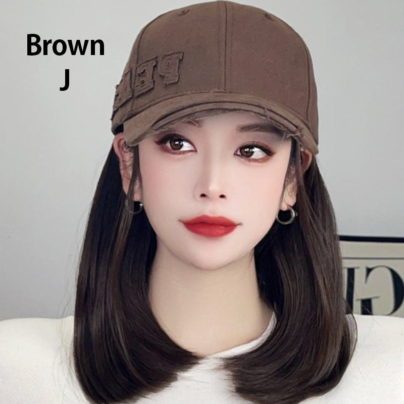 Baseball Cap with Hair Extensions for Women