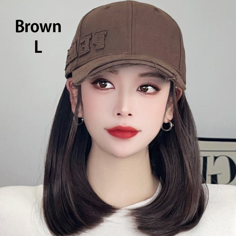 Baseball Cap with Hair Extensions for Women