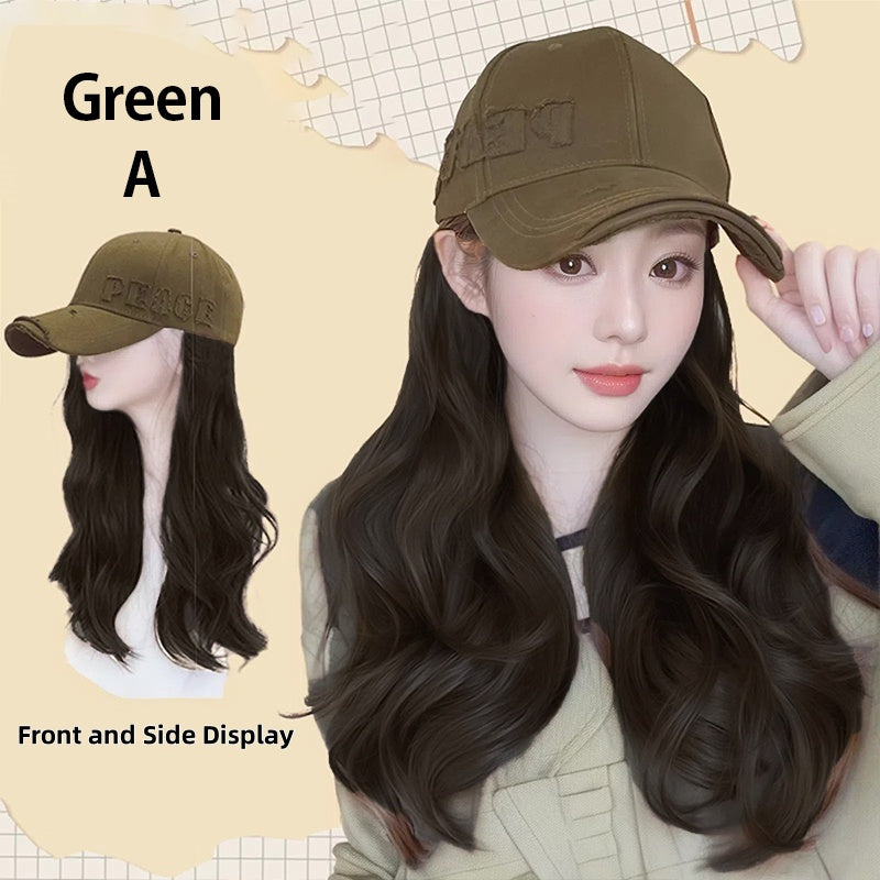 Baseball Cap with Hair Extensions for Women