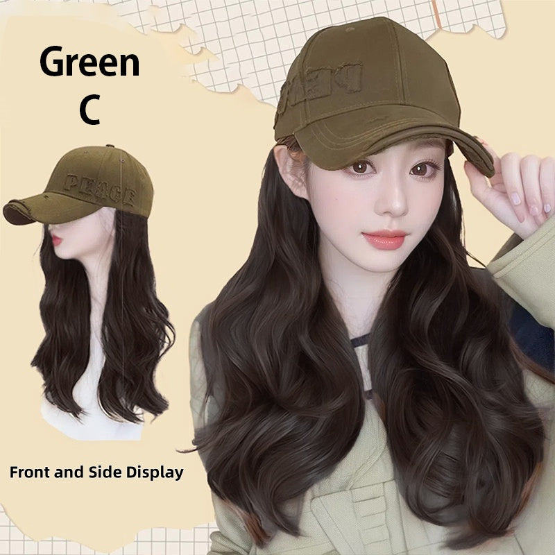 Baseball Cap with Hair Extensions for Women
