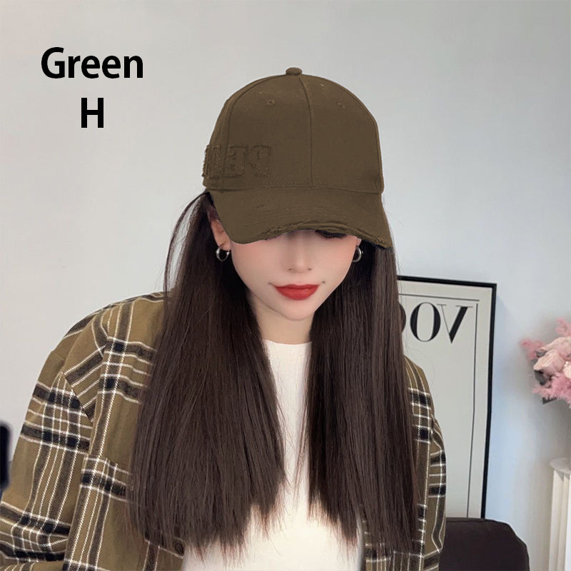 Baseball Cap with Hair Extensions for Women