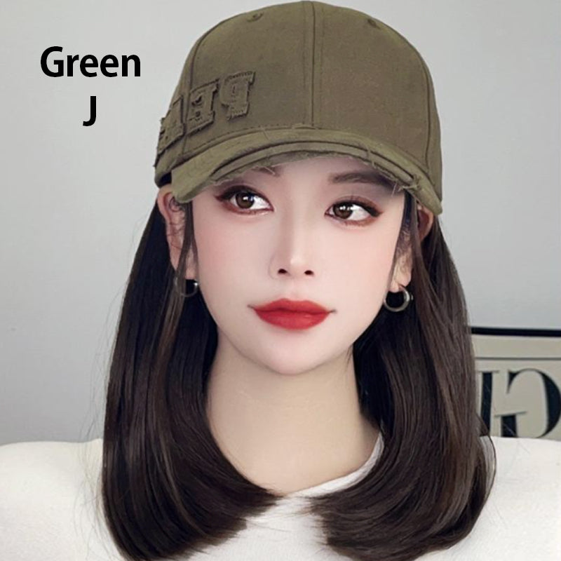 Baseball Cap with Hair Extensions for Women