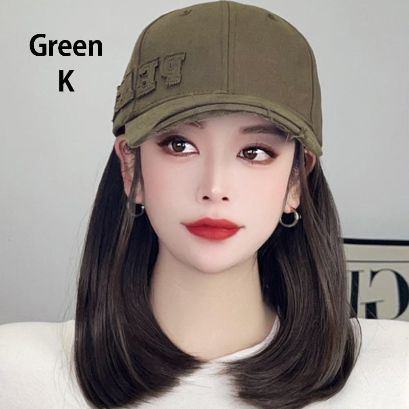 Baseball Cap with Hair Extensions for Women