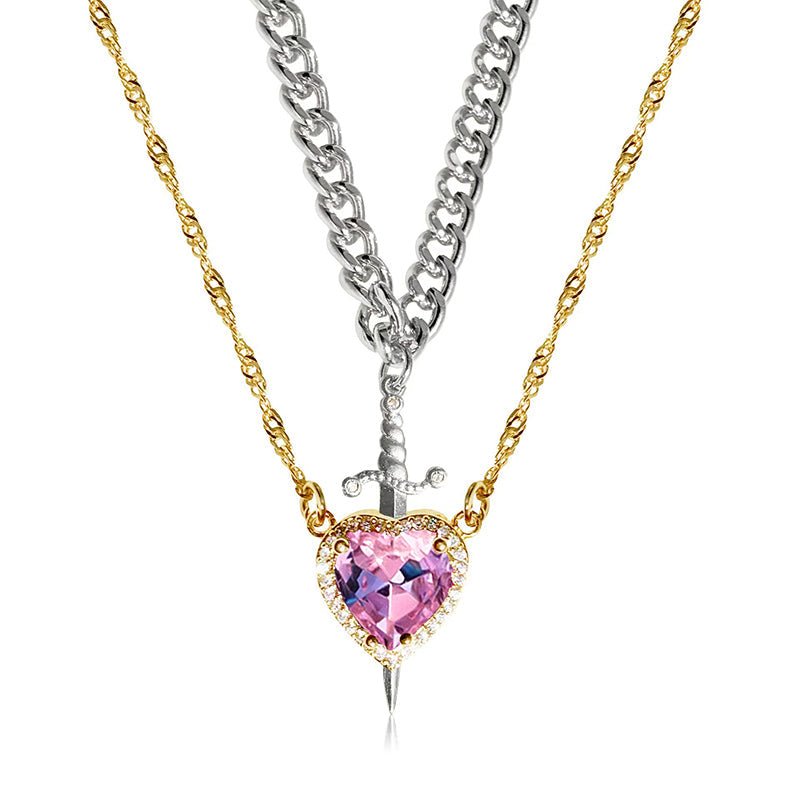 💥Limited time sale - 60% OFF💖Heart & Sword Couples Necklace