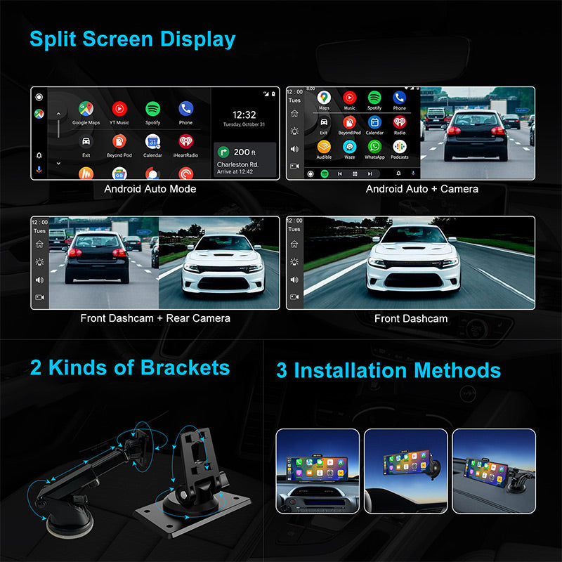 Wireless Voice Control Touch Screen Dashboard Carplay