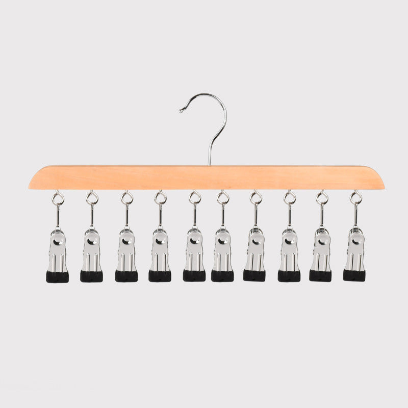 📢📢50% OFF !! ⏰Multi-Clip Wooden Hanger for Closet Organization