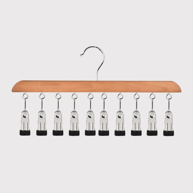 📢📢50% OFF !! ⏰Multi-Clip Wooden Hanger for Closet Organization