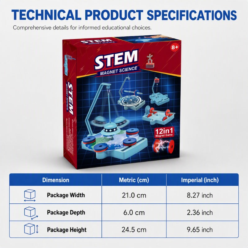 12-in-1 Magnet Science Experiment Kit Educational Toy for Kids