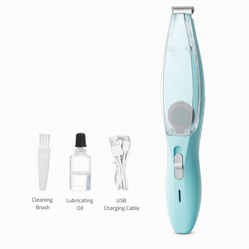 🐾 Low Noise Pet Grooming Kit: Vacuum Clippers, Dual Motor, Rounded Blades, Mess-Free Hair Capture