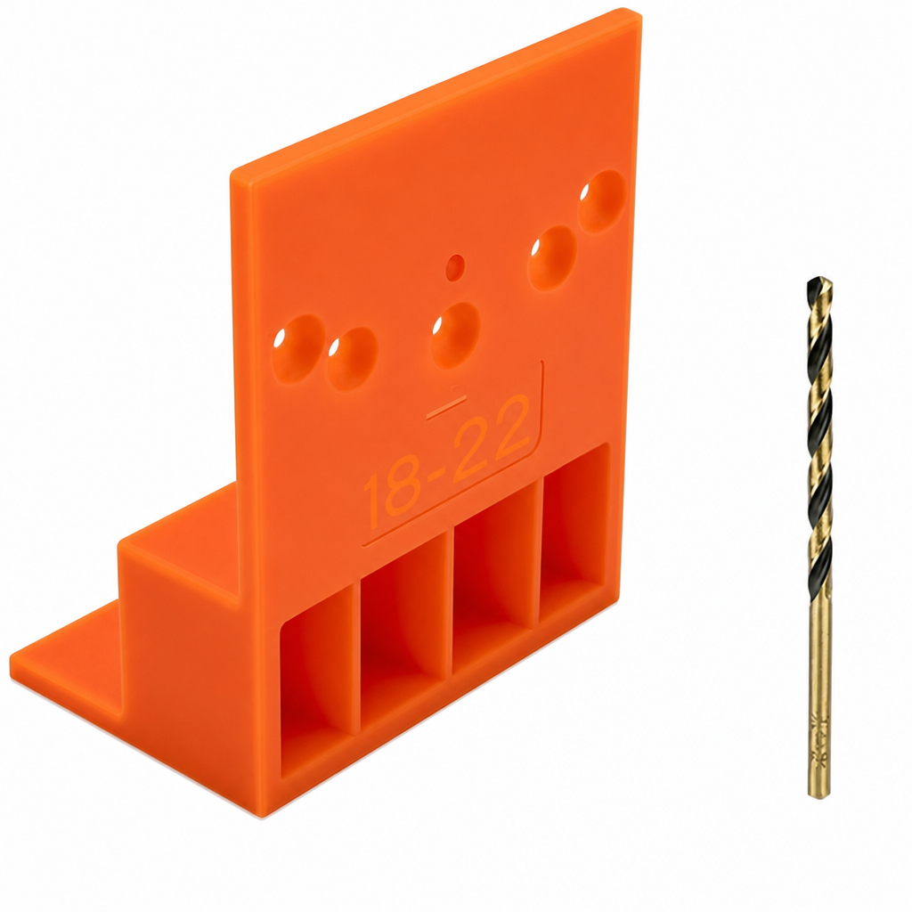 Wardrobe Cabinet Side Filler Panel Installation Locator and Stepped Positioning Plate for Precise Hole Alignment