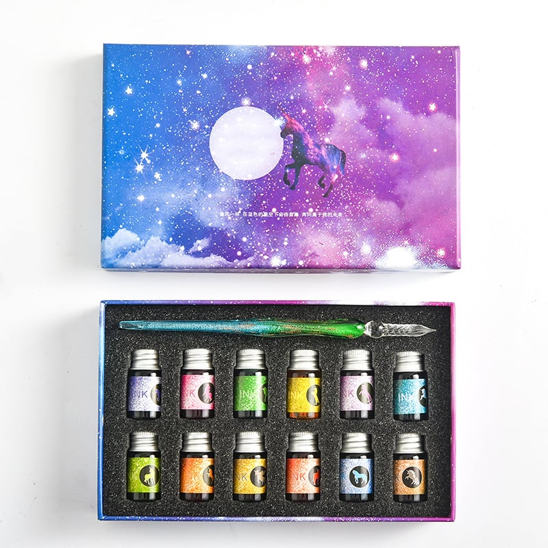 2023 Calligraphy Glass Dip Pen Ink Set(50% OFF)