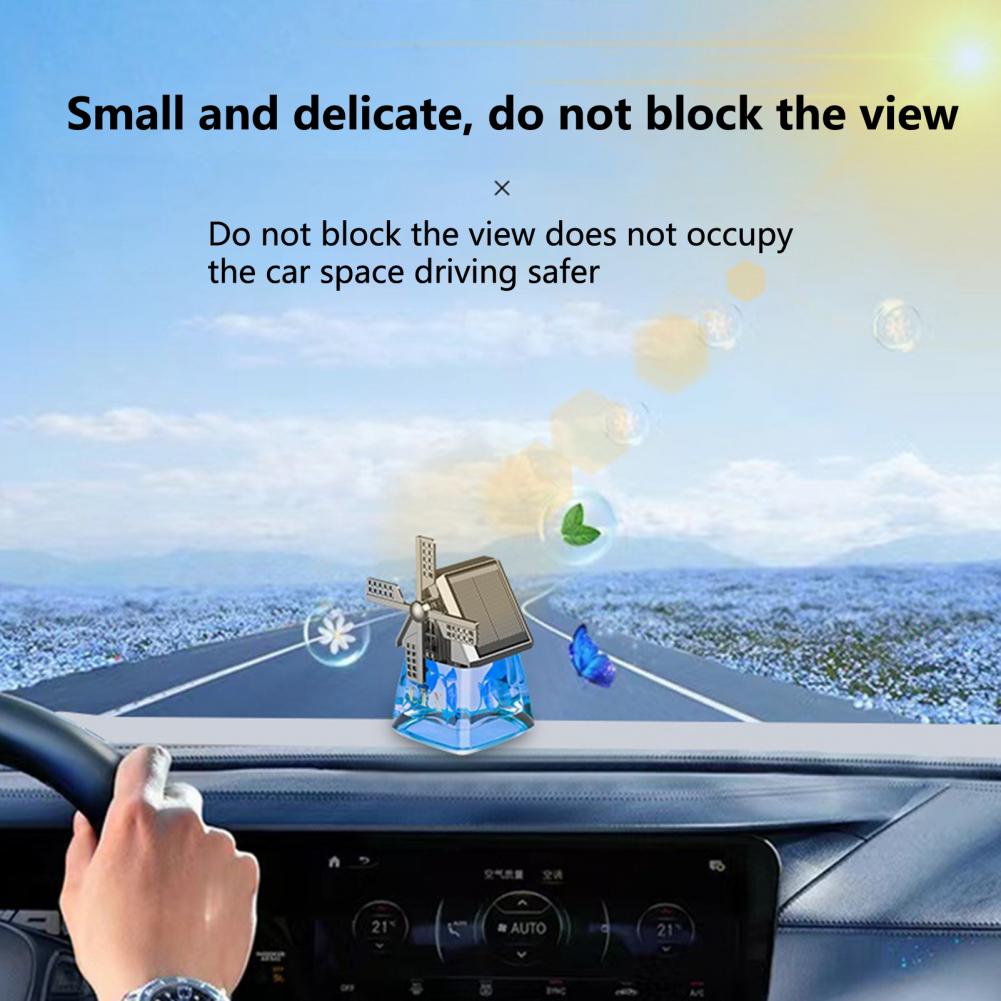 Windmill Solar Energy Rotating Aromatherapy Car Air Freshener(50% OFF)
