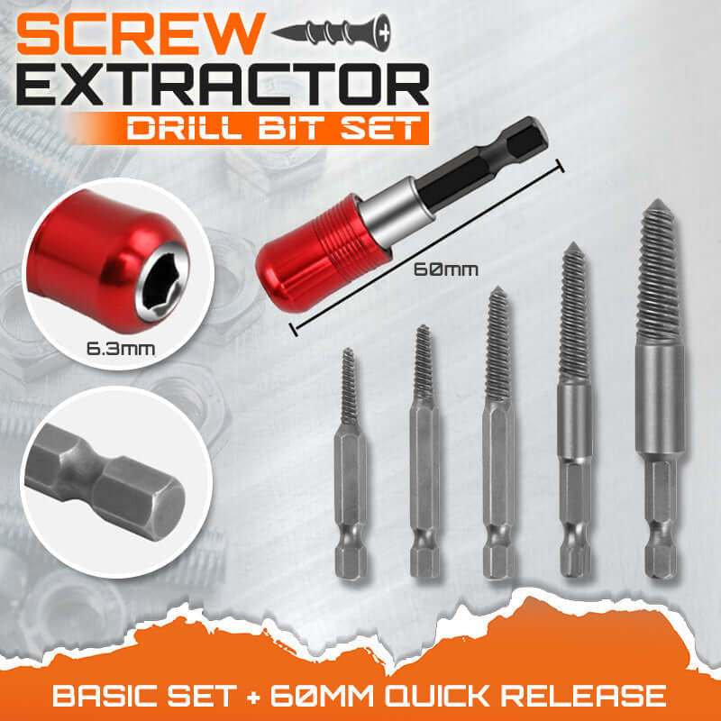 Screw Extractor Drill Bit Set