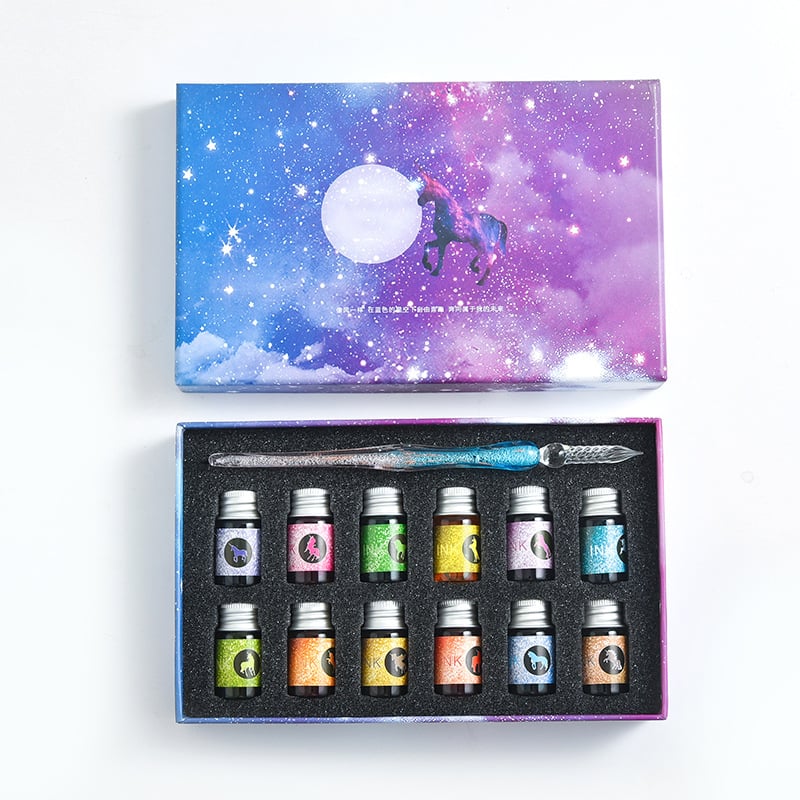 2023 Calligraphy Glass Dip Pen Ink Set(50% OFF)