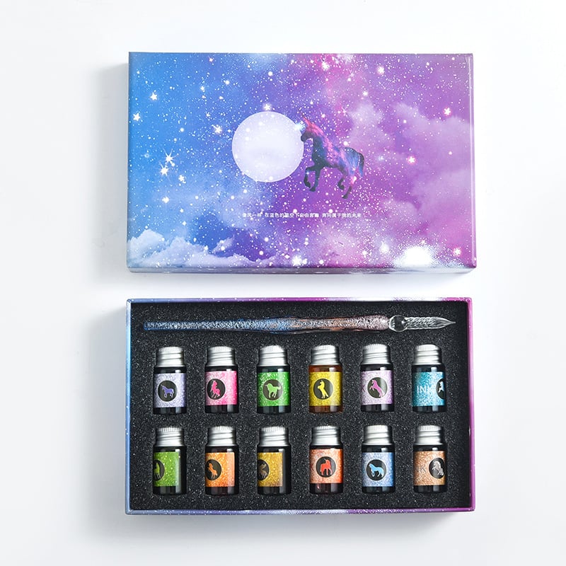 2023 Calligraphy Glass Dip Pen Ink Set(50% OFF)