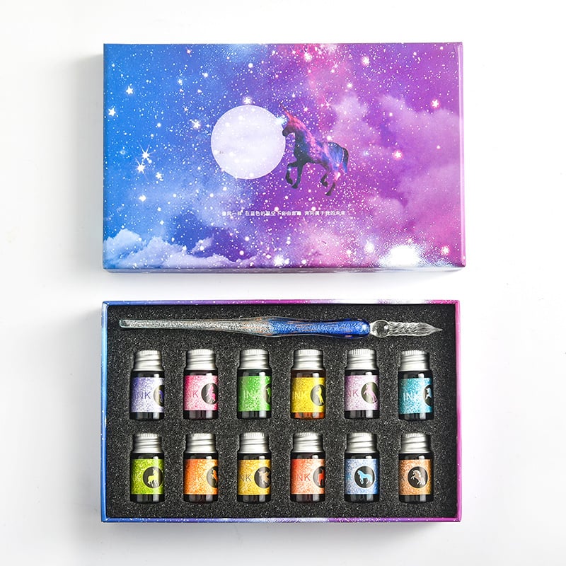 2023 Calligraphy Glass Dip Pen Ink Set(50% OFF)
