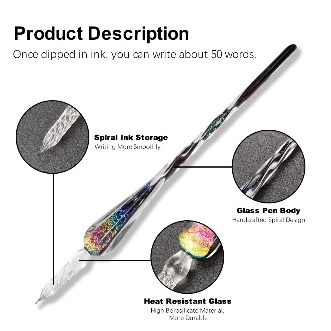2023 Calligraphy Glass Dip Pen Ink Set(50% OFF)