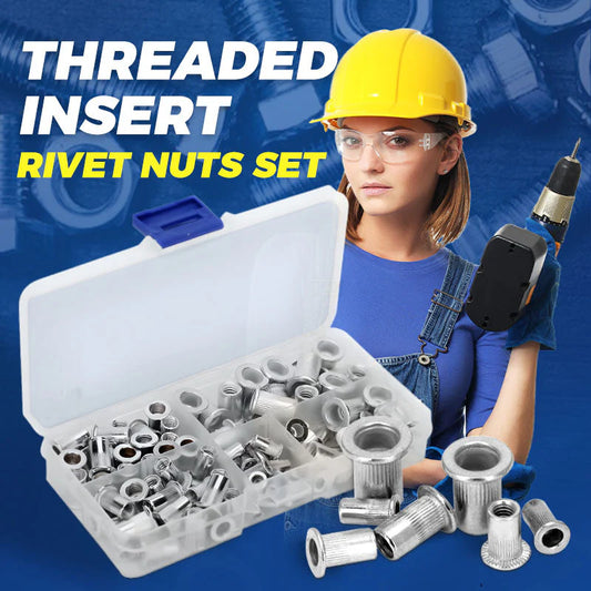 🔥50% OFF🔥Threaded Insert Nut Rivet Nuts Set with Flat Head