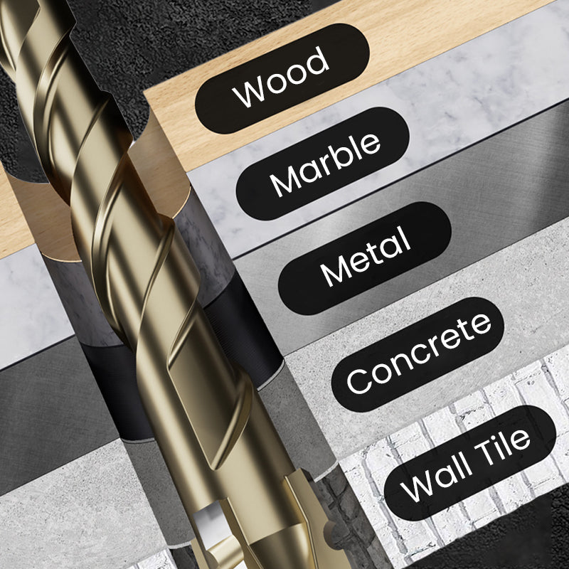 🔥2025 Hot Sale🔥High-Strength 4-Flute Serrated Eccentric Drill Bit Kit